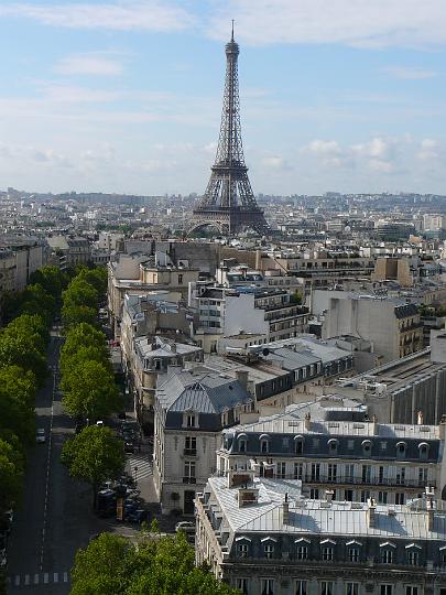 P1020007.JPG - Arc de Triomphe, Blick zum Tour Eiffel